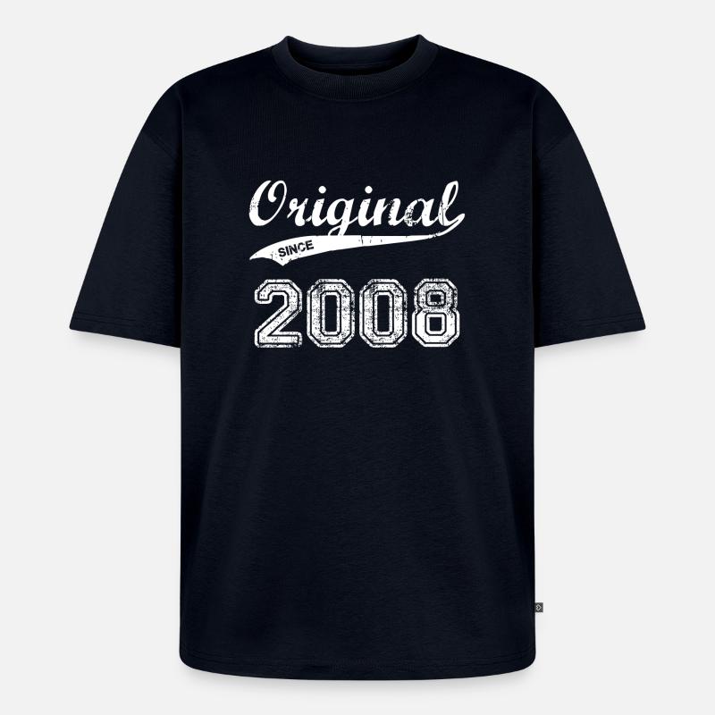 2008 - Unisex Premium Oversized Bio T-Shirt - Navy