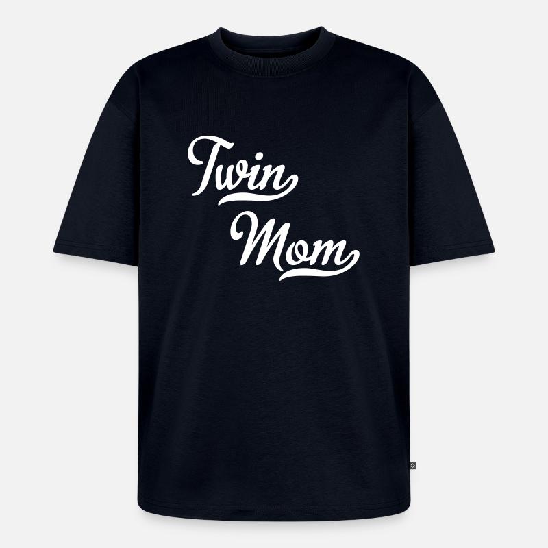 Zwillinge Mutter - Unisex Premium Oversized Bio T-Shirt - Navy