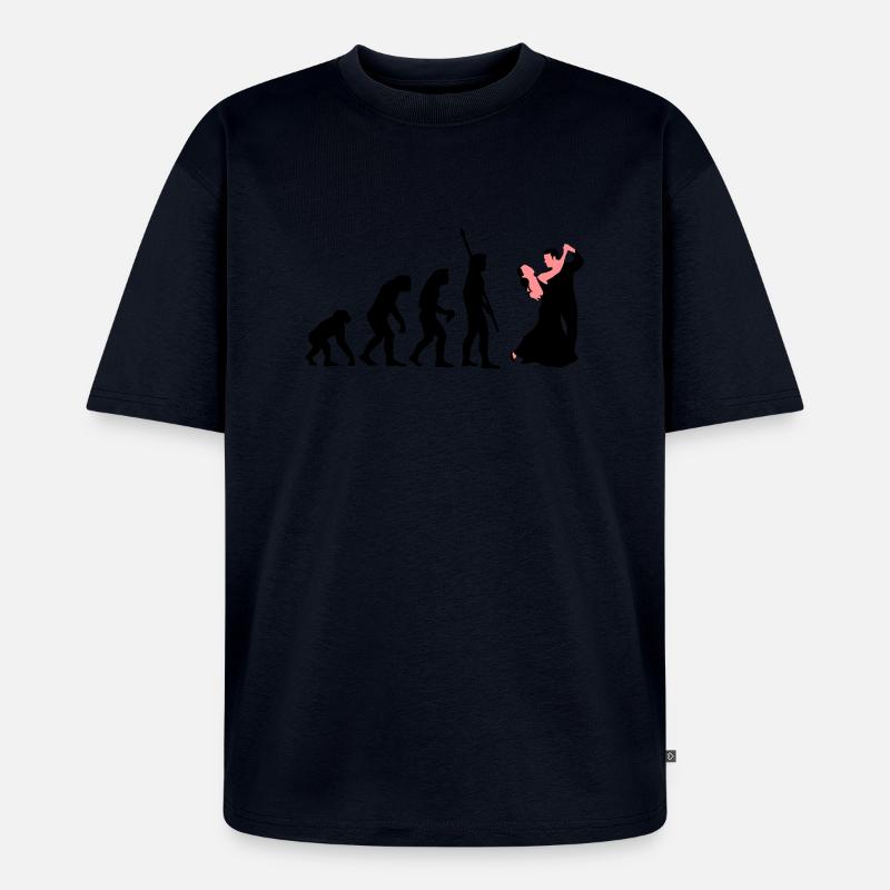 evolution_tanzpaar_a_2c - Unisex Premium Oversized Organic T-Shirt - navy
