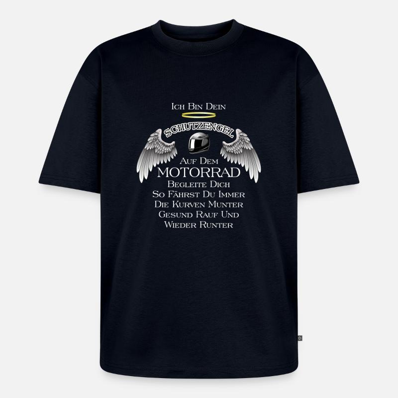 ICH BIN DEIN SCHUTZENGEL - Unisex Premium Oversized Bio T-Shirt - Navy