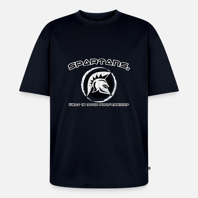 Spartans - Unisex Premium Oversized Bio T-Shirt - Navy
