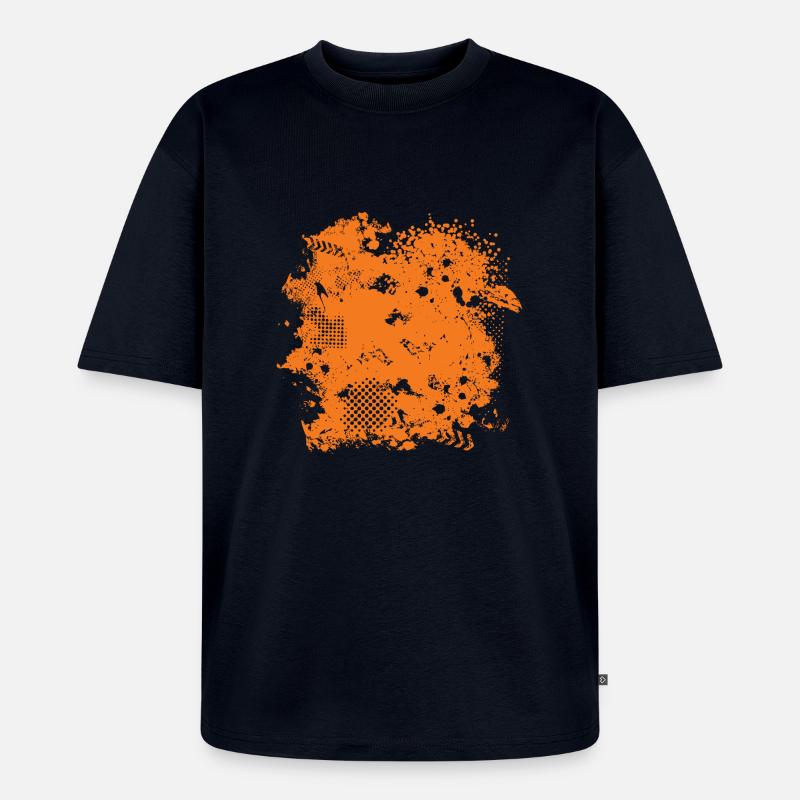Vector background de - Unisex Premium Oversized Bio T-Shirt - Navy