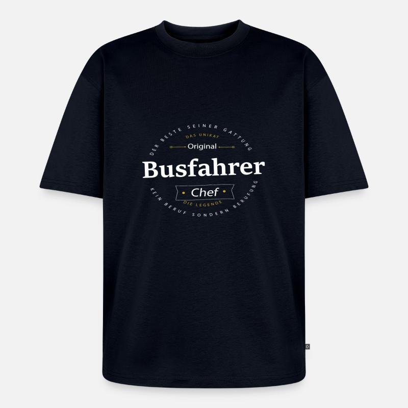 Beruf Busfahrer - Unisex Premium Oversized Bio T-Shirt - Navy
