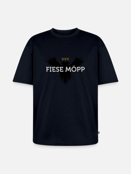 Fiese Möpp (Kölsch) - Unisex Premium Oversized Bio T-Shirt - Navy