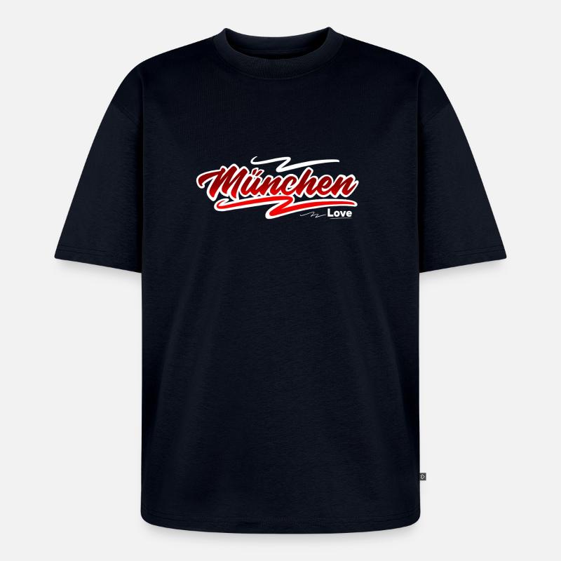 München - Unisex Premium Oversized Bio T-Shirt - Navy