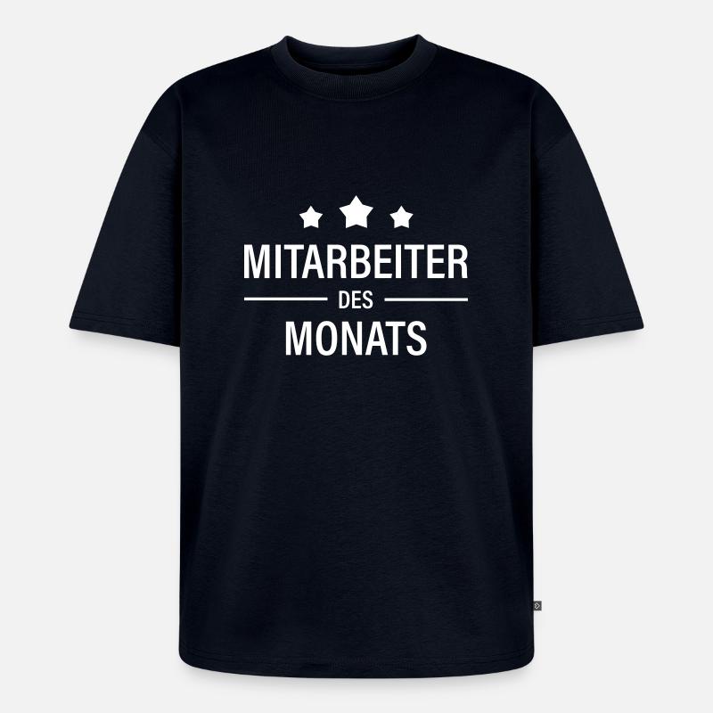 Mitarbeiter des Monats - Unisex Premium Oversized Bio T-Shirt - Navy