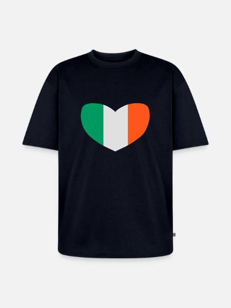 j'aime l'irlande - T-shirt Premium bio oversize Unisexe - bleu marine