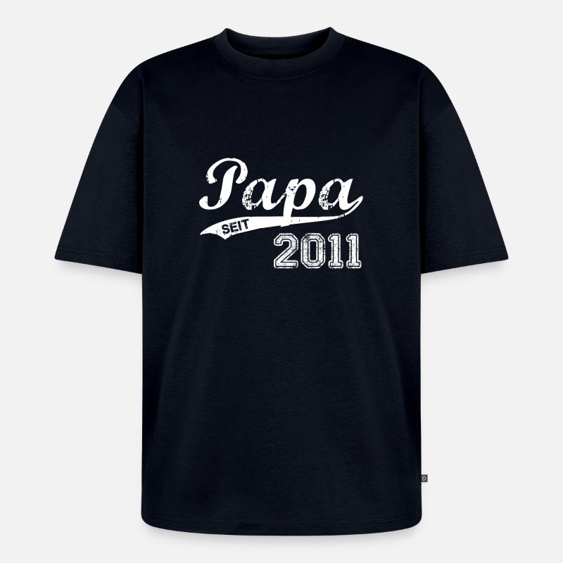 Papa 2011 - Unisex Premium Oversized Bio T-Shirt - Navy