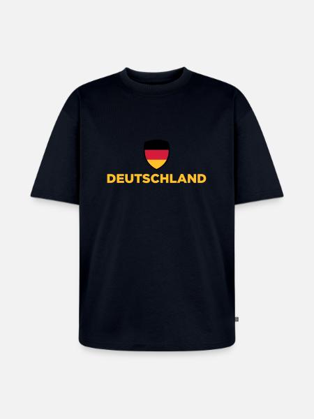 National Flag Of Germany - Unisex Premium Oversized Organic T-Shirt - navy