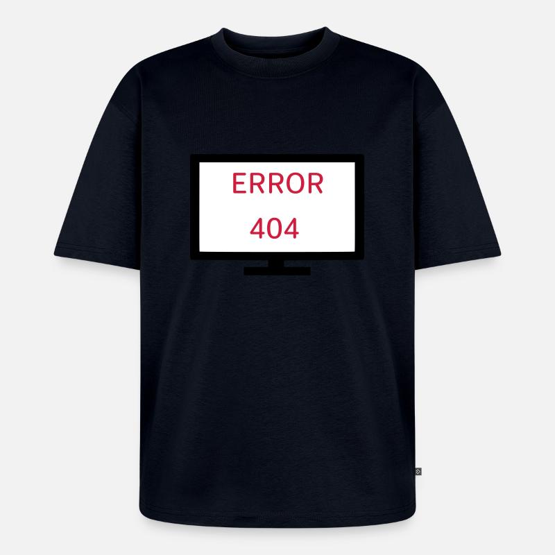 Computer Fehler 404 - Unisex Premium Oversized Bio T-Shirt - Navy