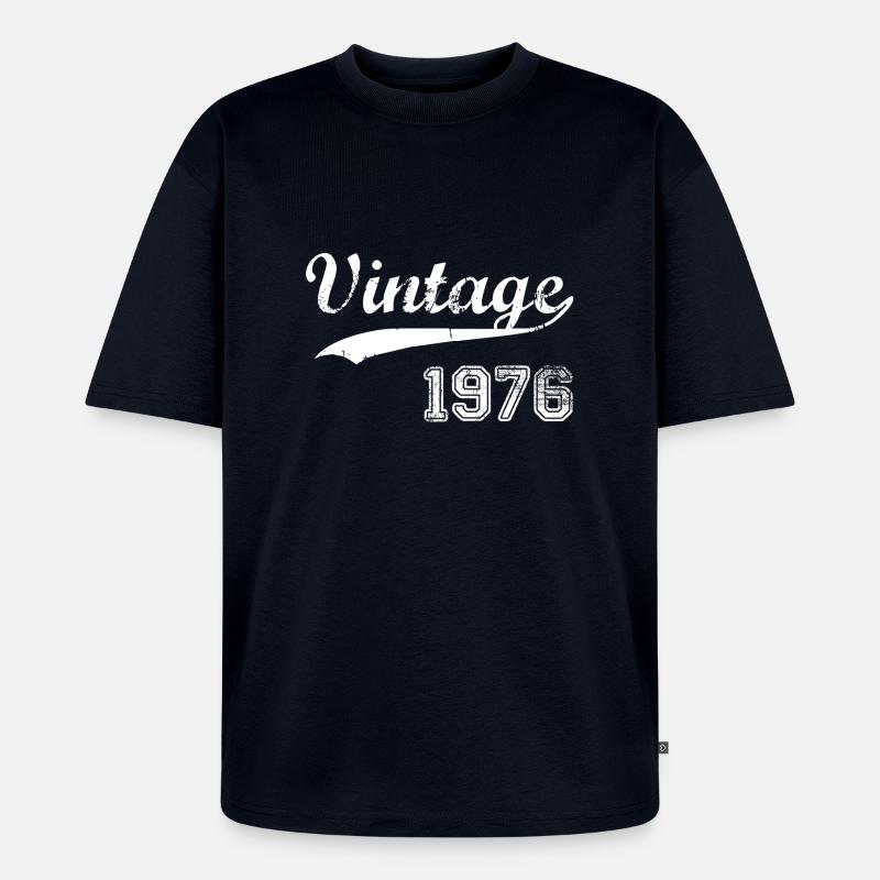 1976 - Unisex Premium Oversized Bio T-Shirt - Navy