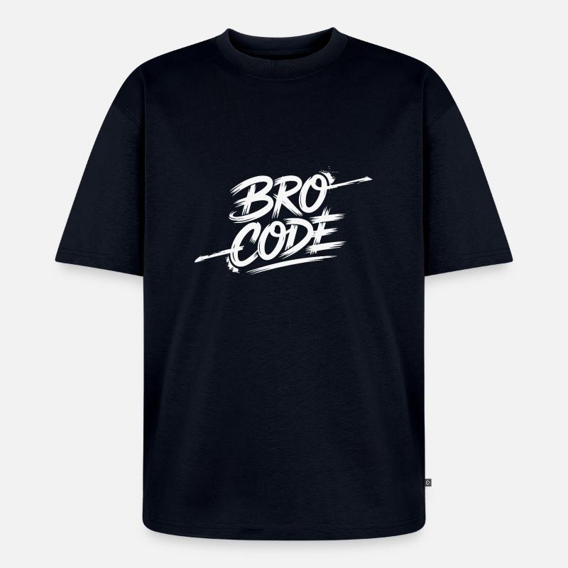 BROTHER-CODE - Unisex Premium Oversized Bio T-Shirt - Navy