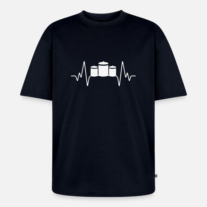Baking spice container - Unisex Premium Oversized Organic T-Shirt - navy