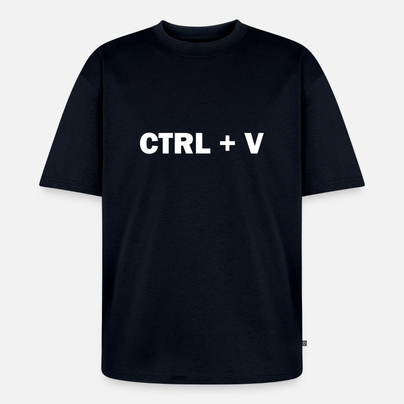 STRG + V - Unisex Premium Oversized Bio T-Shirt - Navy