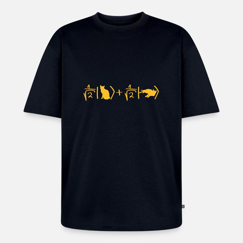 Schrödinger Katze - Unisex Premium Oversized Bio T-Shirt - Navy