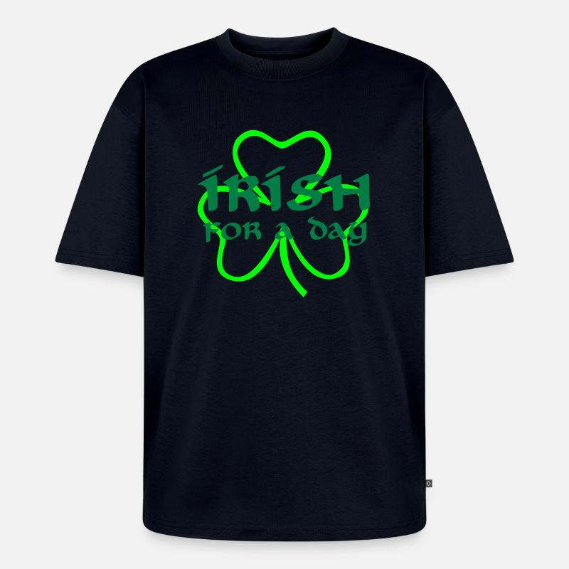 St. Patricks day - Unisex Premium Oversized Bio T-Shirt - Navy