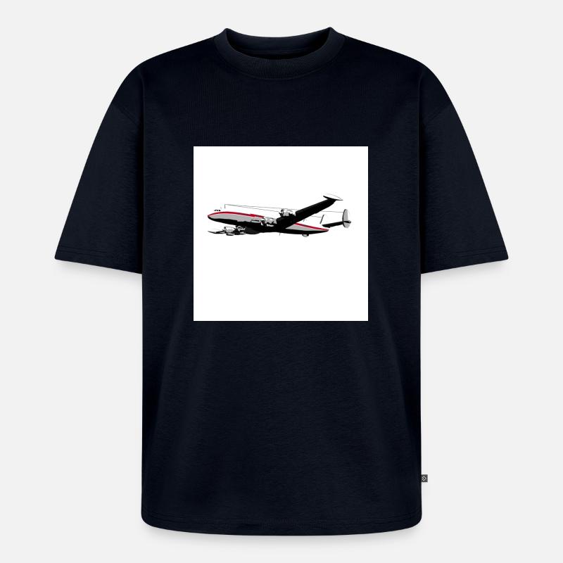Flugzeug - Unisex Premium Oversized Bio T-Shirt - Navy