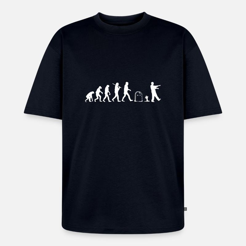 Evolution - Unisex Premium Oversized Organic T-Shirt - navy