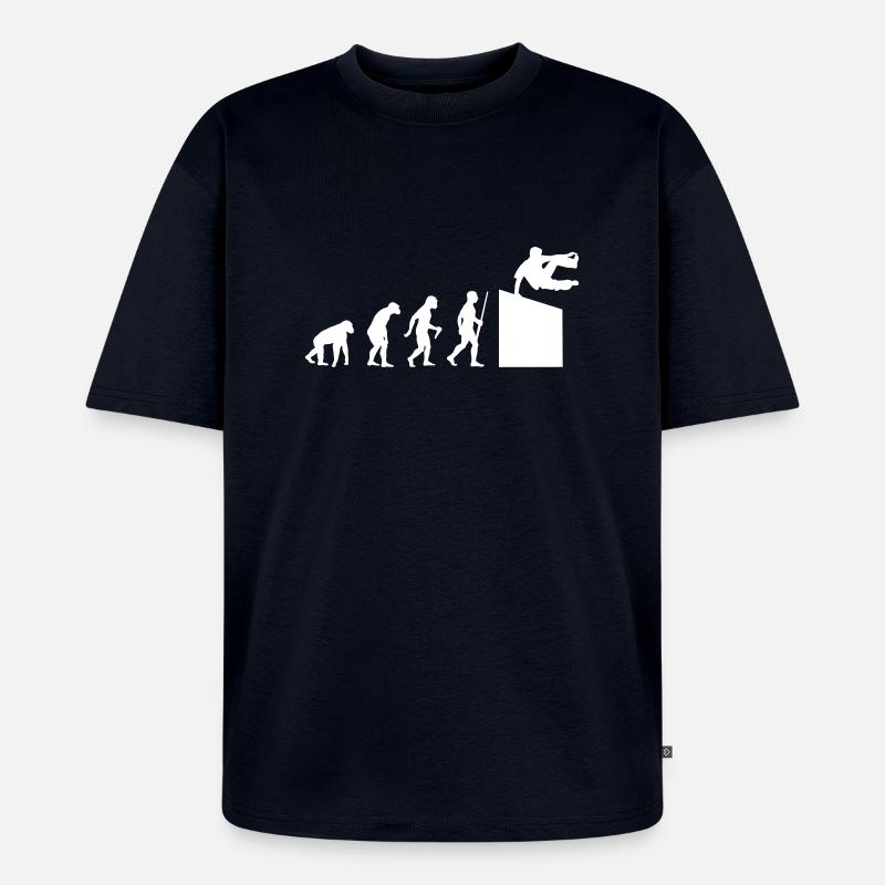 Evolution - Unisex Premium Oversized Bio T-Shirt - Navy