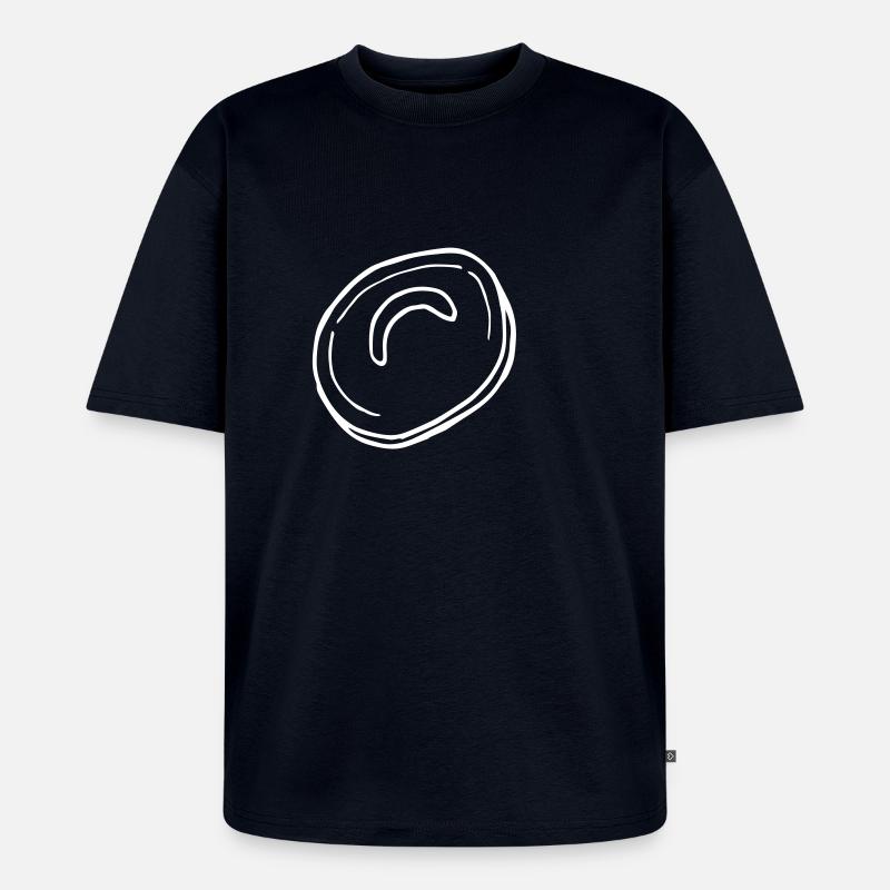Kochtopfdeckel, Deckel, kochen - Unisex Premium Oversized Bio T-Shirt - Navy
