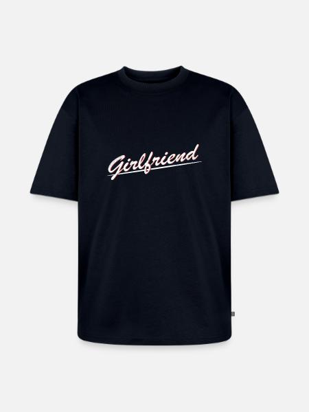 Girlfriend Partnerlook Boyfriend Geschenk - Unisex Premium Oversized Bio T-Shirt - Navy