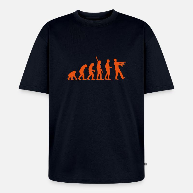 Zombie Evolution (einfarbig) - Unisex Premium Oversized Bio T-Shirt - Navy