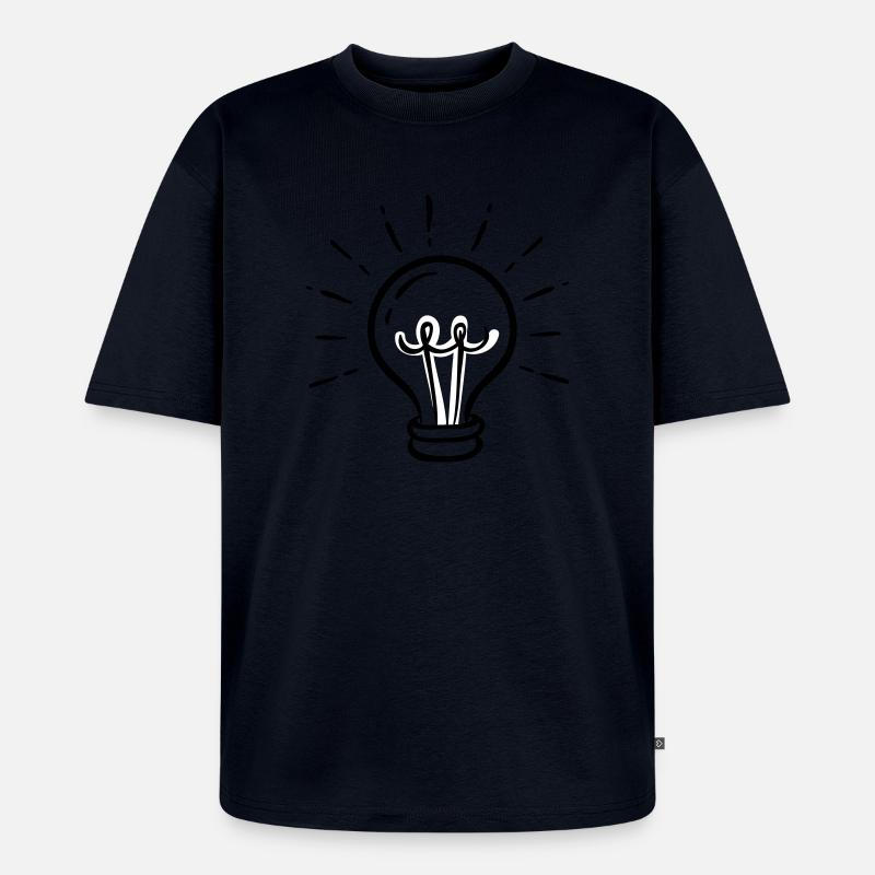 Ich habe eine neue Idee! - Unisex Premium Oversized Bio T-Shirt - Navy