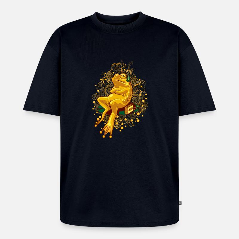 FROGGIE RELAX MODE - Unisex Premium Oversized Bio T-Shirt - Navy