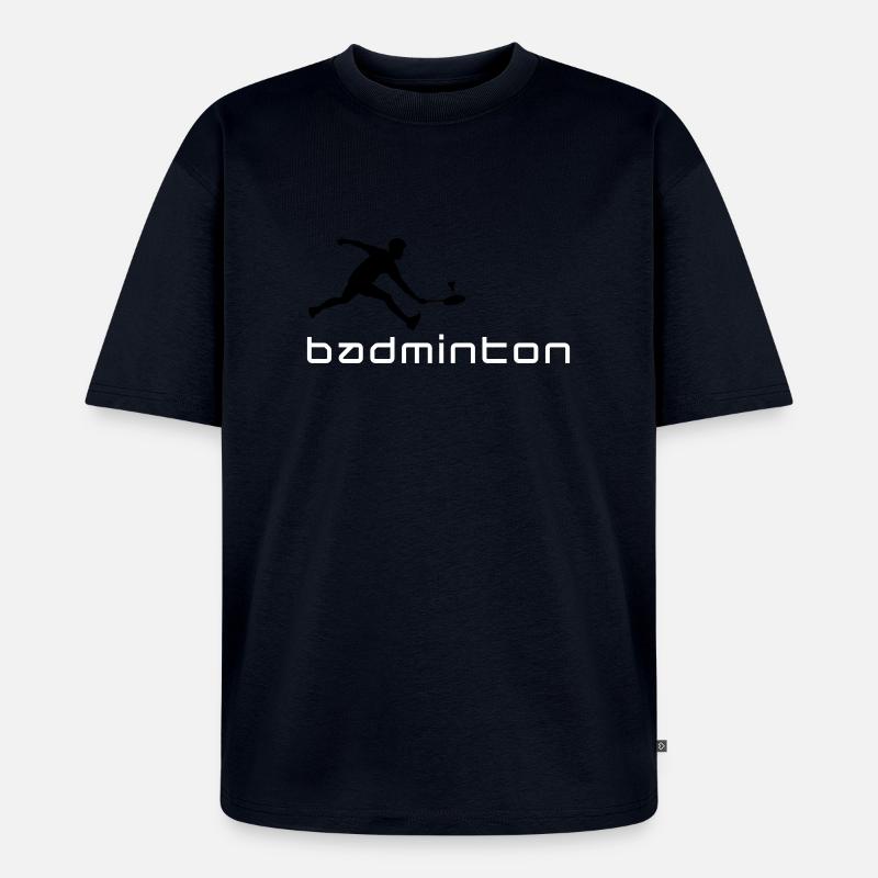 badminton_022011_v_2c - Unisex Premium Oversized Bio T-Shirt - Navy