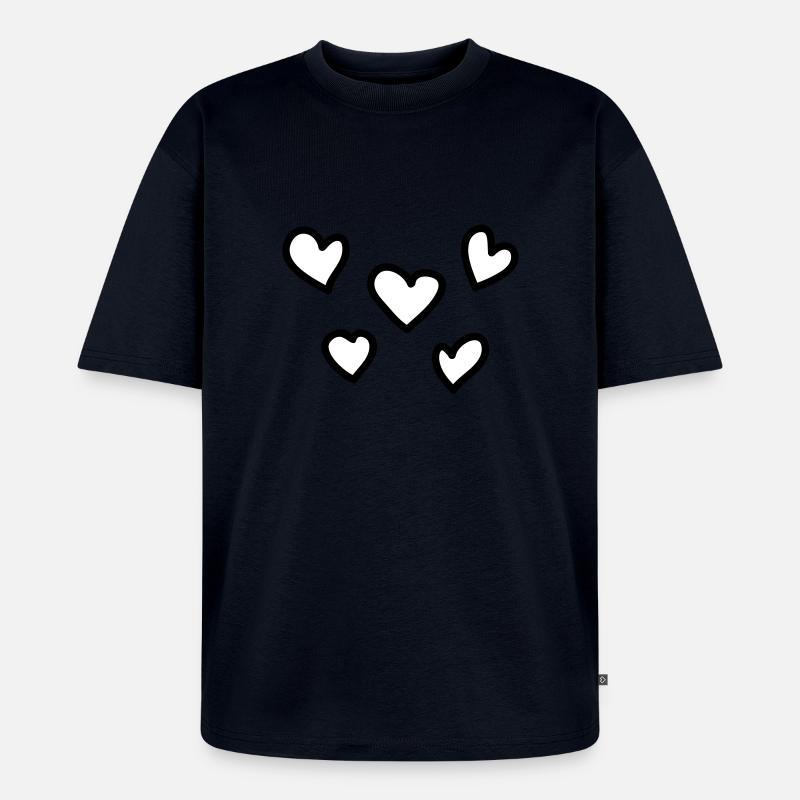 Herzen - Unisex Premium Oversized Bio T-Shirt - Navy