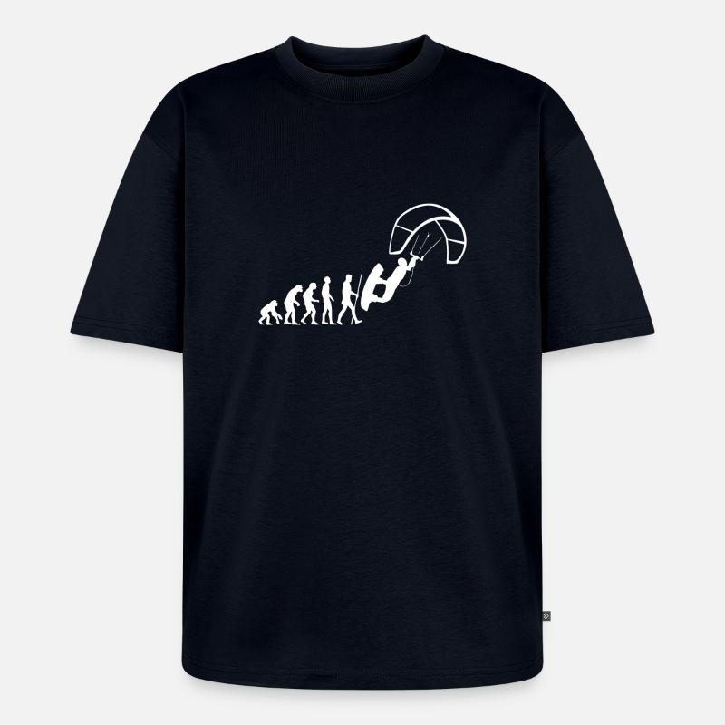 Kite Evolution - Unisex Premium Oversized Organic T-Shirt - navy