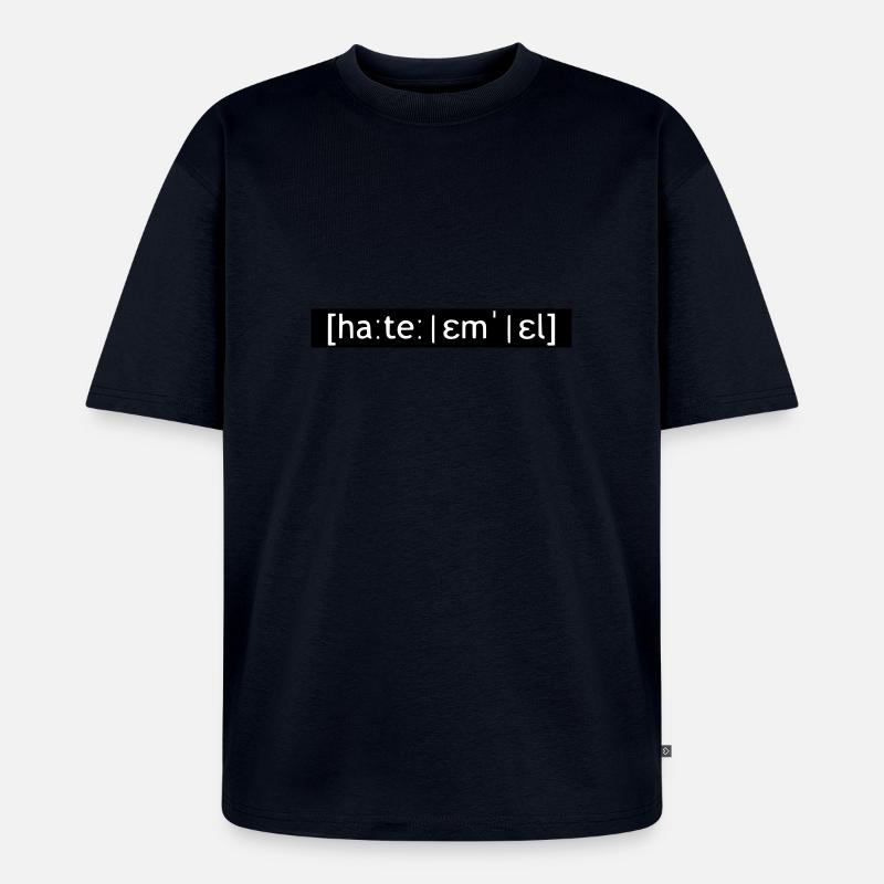 HTML / CSS VOICE - SIMPLE - Unisex Premium Oversized Organic T-Shirt - navy