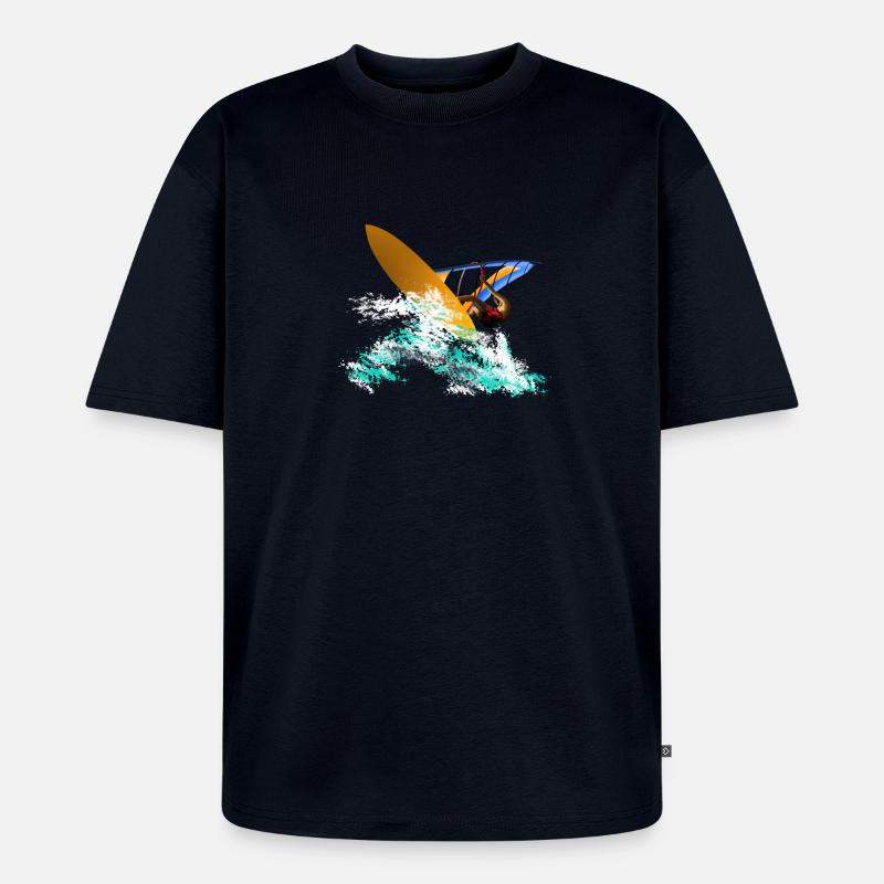 Windsurfing - Unisex Premium Oversized Bio T-Shirt - Navy