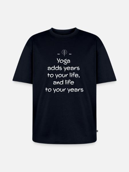 Yoga - Unisex Premium Oversized Organic T-Shirt - navy