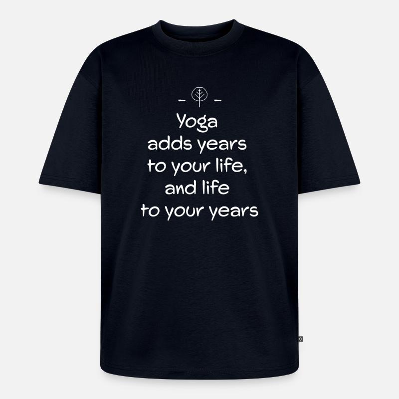 Yoga - Unisex Premium Oversized Organic T-Shirt - navy