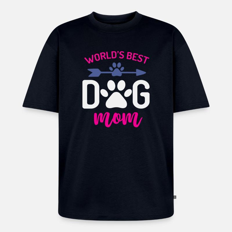 Die beste Hundemutter der Welt - Unisex Premium Oversized Bio T-Shirt - Navy
