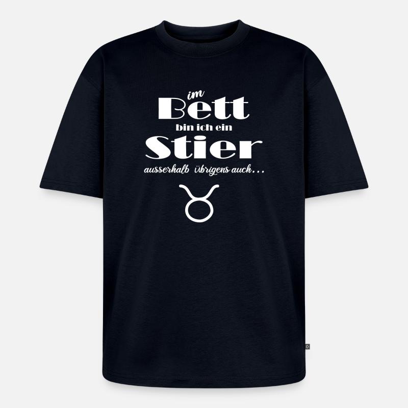 Sternzeichen Stier - Unisex Premium Oversized Bio T-Shirt - Navy