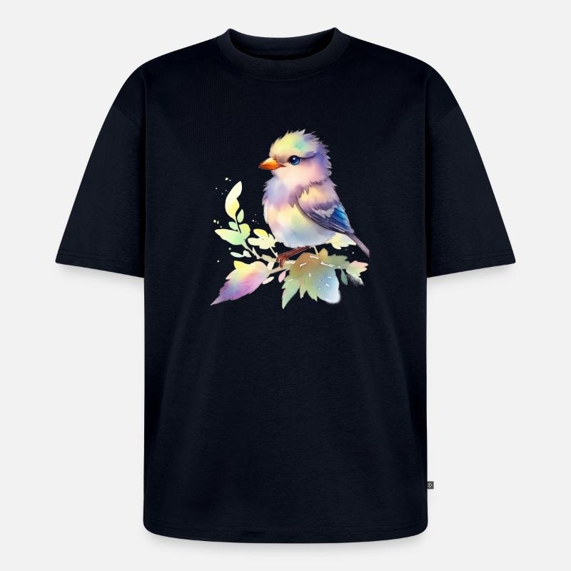 süßer Vogel - Unisex Premium Oversized Bio T-Shirt - Navy