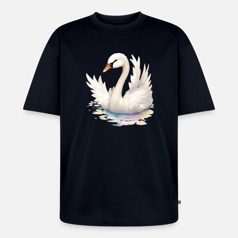 Schwan - Unisex Premium Oversized Bio T-Shirt - Navy