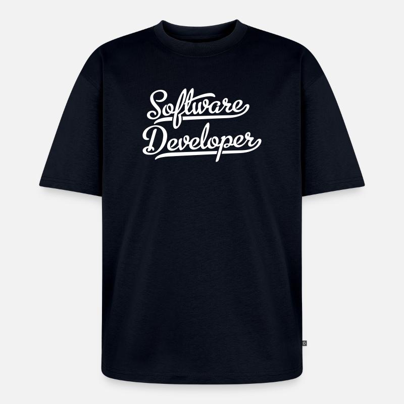 Software Developer - Unisex Premium Oversized Bio T-Shirt - Navy