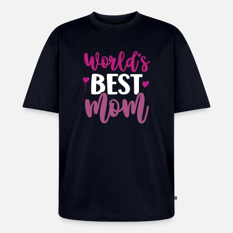Die beste Mutter der Welt - Unisex Premium Oversized Bio T-Shirt - Navy