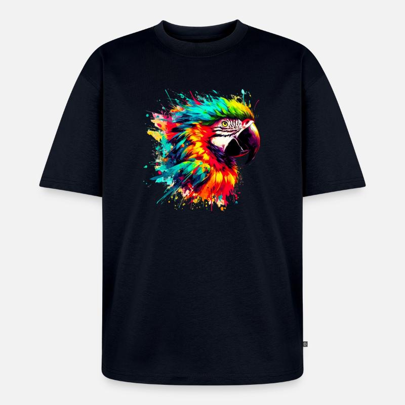 Papagei - Unisex Premium Oversized Bio T-Shirt - Navy