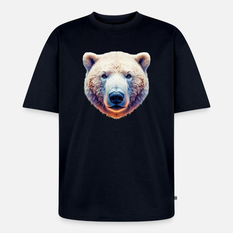 Weißer Eisbär - Unisex Premium Oversized Bio T-Shirt - Navy