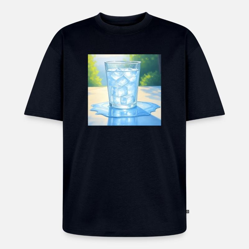 Ein Eis in der Sonne - Unisex Premium Oversized Bio T-Shirt - Navy