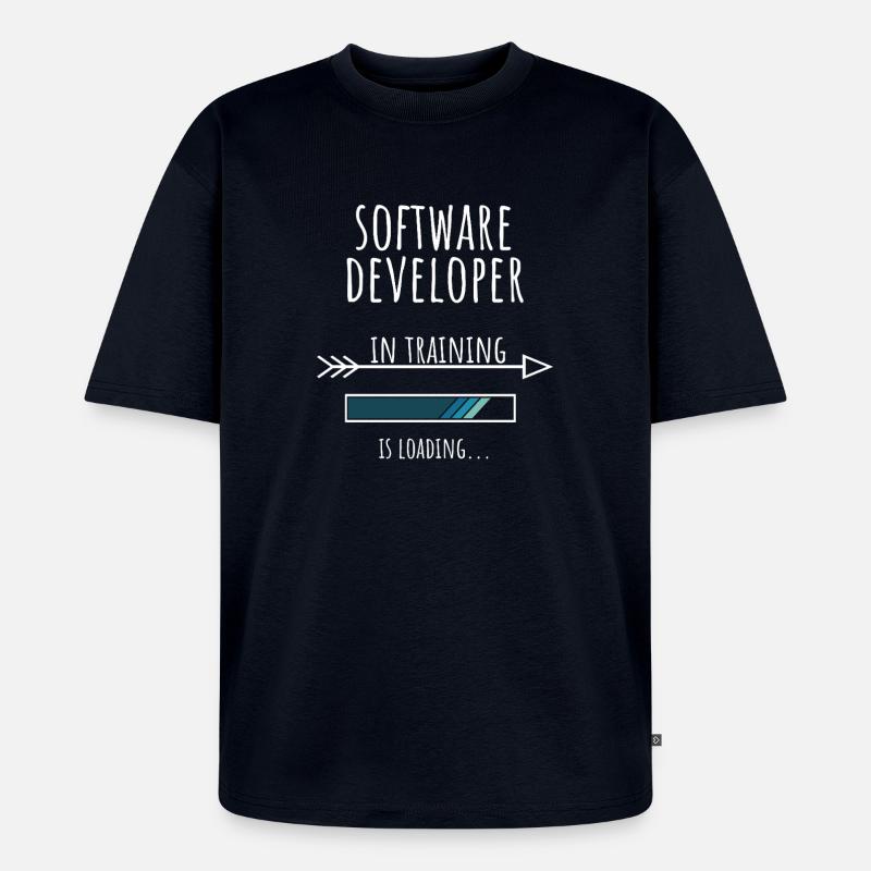 Software Developer in Ausbildung Geschenk - Unisex Premium Oversized Bio T-Shirt - Navy