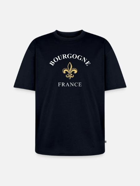 Burgundy France France - Unisex Premium Oversized Organic T-Shirt - navy