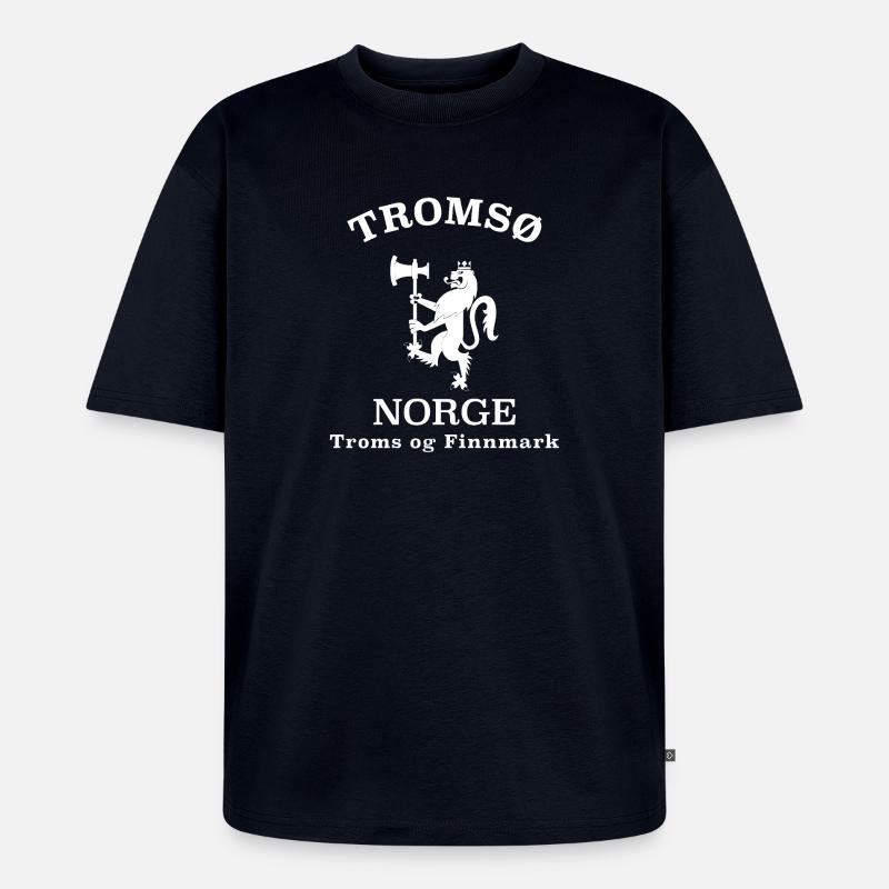 Tromso Norge Norway - Unisex Premium Oversized Bio T-Shirt - Navy