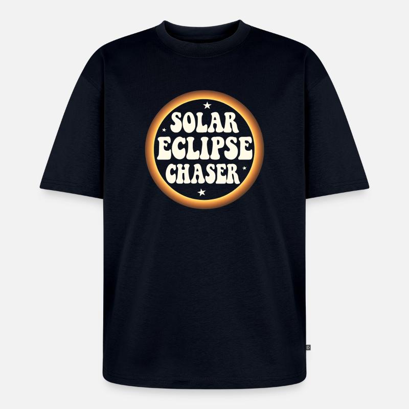 Solar eclipse chaser - Unisex Premium Oversized Organic T-Shirt - navy