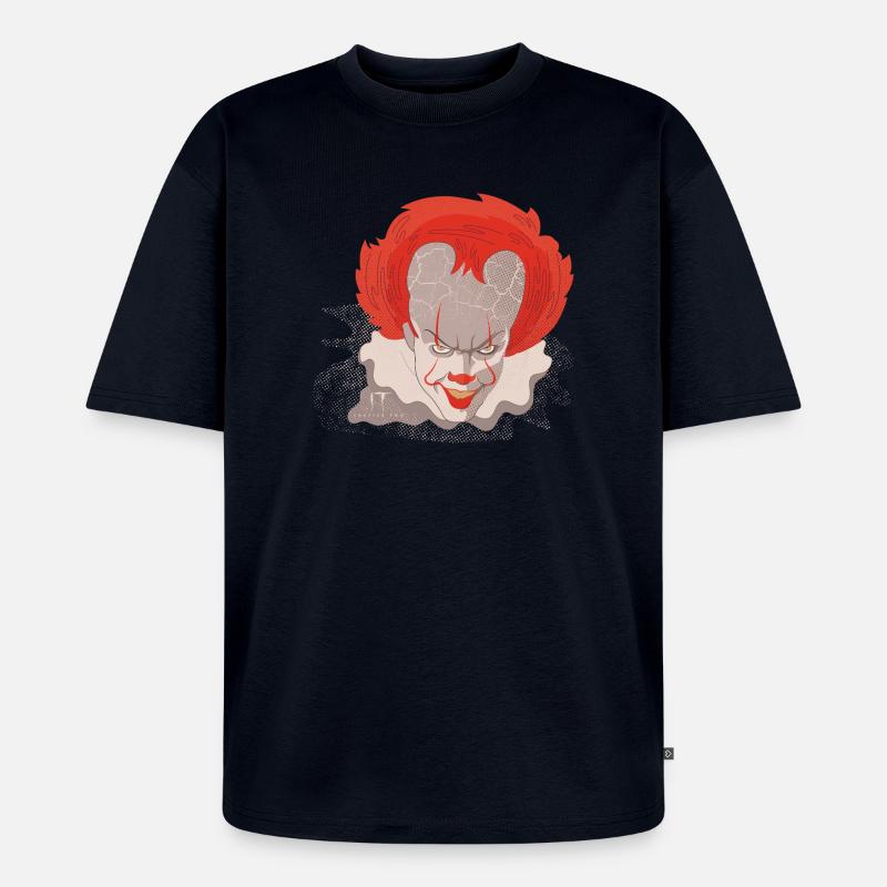 ES – Ikonisches Pennywise Design - Unisex Premium Oversized Bio T-Shirt - Navy