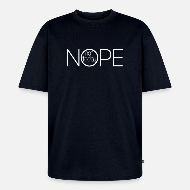 EI TÄNÄÄN V2 - Premium unisex Oversized luomu-t-paita - laivastonsininen